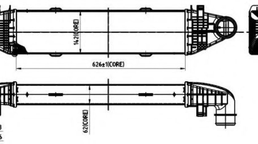 Intercooler, compresor MERCEDES C-CLASS (W204) (2007 - 2014) NRF 30315 piesa NOUA