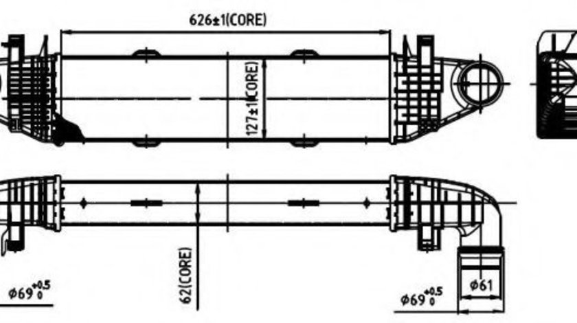 Intercooler, compresor MERCEDES C-CLASS (W204) (2007 - 2014) NRF 30314 piesa NOUA
