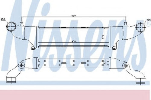 Intercooler, compresor MERCEDES CLK Cabriolet (A208) (1998 - 2002) NISSENS 96859 piesa NOUA