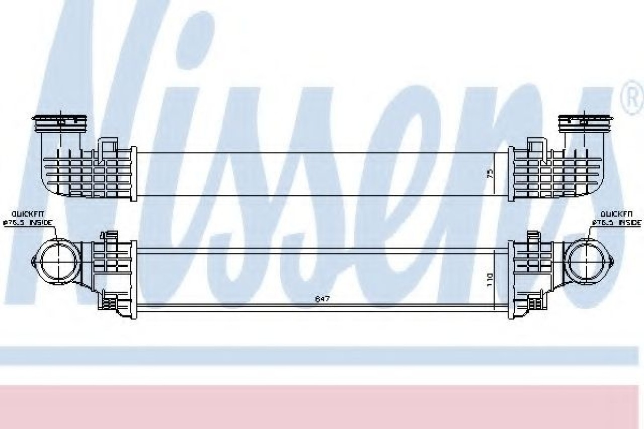 Intercooler, compresor MERCEDES CLS (C219) (2004 - 2011) NISSENS 96434 piesa NOUA