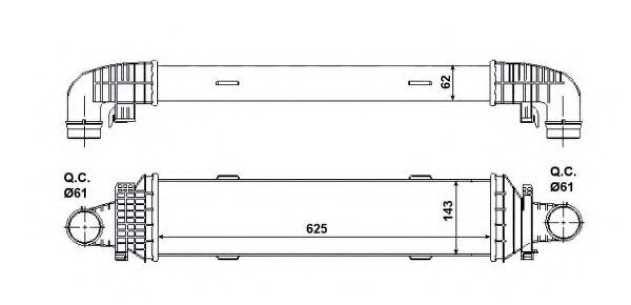 Intercooler, compresor MERCEDES CLS Shooting Brake (X218) (2012 - 2016) NRF 30504 piesa NOUA