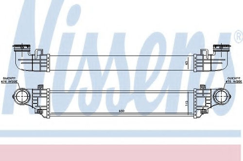 Intercooler, compresor MERCEDES E-CLASS (W211) (2002 - 2009) NISSENS 96785 piesa NOUA