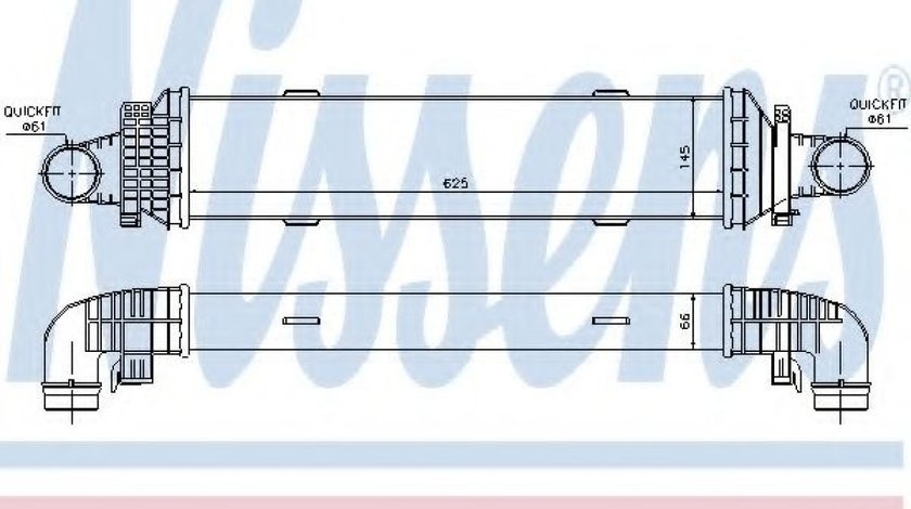 Intercooler, compresor MERCEDES E-CLASS (W212) (2009 - 2016) NISSENS 96534 piesa NOUA