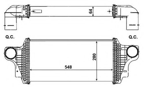 Intercooler, compresor MERCEDES GL-CLASS (X164) (2006 - 2012) NRF 30370 piesa NOUA