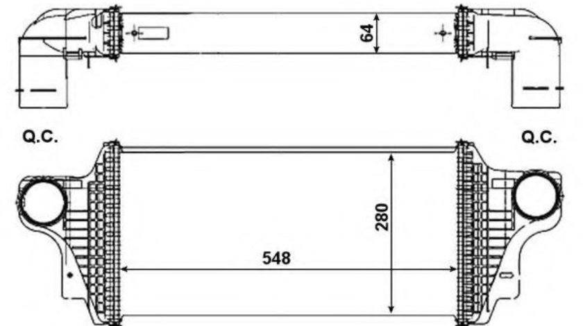 Intercooler, compresor MERCEDES GL-CLASS (X164) (2006 - 2012) NRF 30370 piesa NOUA