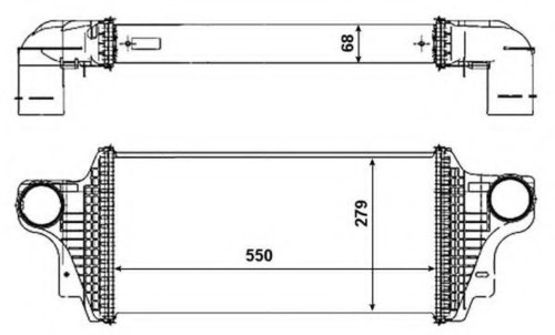 Intercooler, compresor MERCEDES M-CLASS (W164) (2005 - 2011) NRF 30465 piesa NOUA