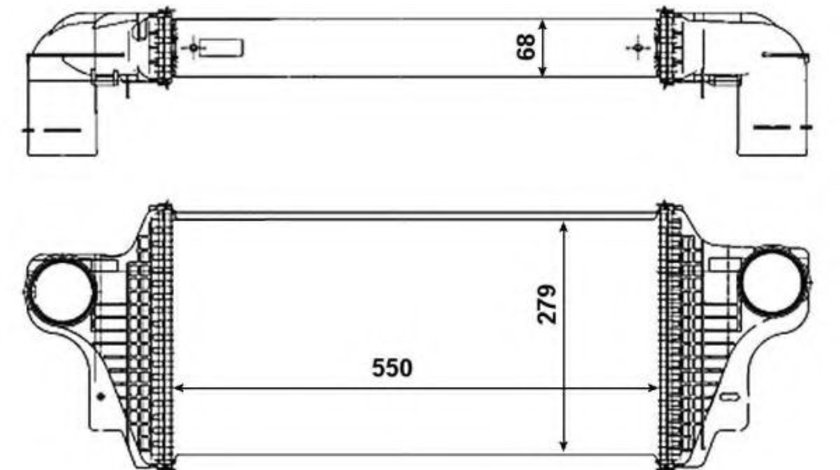 Intercooler, compresor MERCEDES M-CLASS (W164) (2005 - 2011) NRF 30465 piesa NOUA