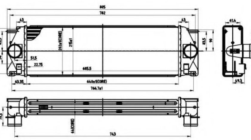 Intercooler, compresor MERCEDES SPRINTER 3,5-t bus (906) (2006 - 2016) NRF 30310 piesa NOUA