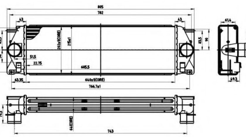 Intercooler, compresor MERCEDES SPRINTER 4,6-t caroserie (906) (2006 - 2016) NRF 30310 piesa NOUA