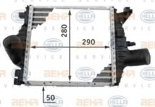 Intercooler, compresor MERCEDES VITO bus (638) (1996 - 2003) HELLA 8ML 376 724-121 piesa NOUA