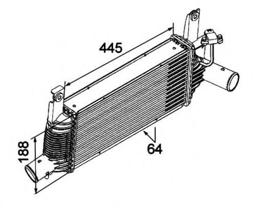 Intercooler, compresor NISSAN NAVARA (D40) (2004 - 2016) NRF 30527 piesa NOUA
