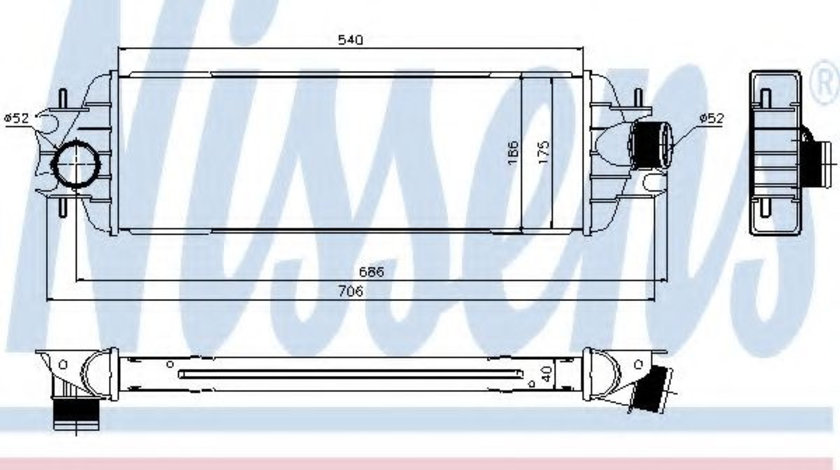 Intercooler, compresor NISSAN PRIMASTAR bus (X83) (2001 - 2016) NISSENS 96775 piesa NOUA