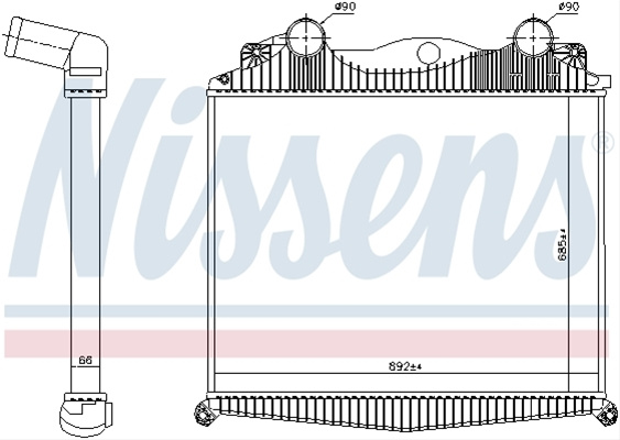 Intercooler, Compresor Nissens Man 97014