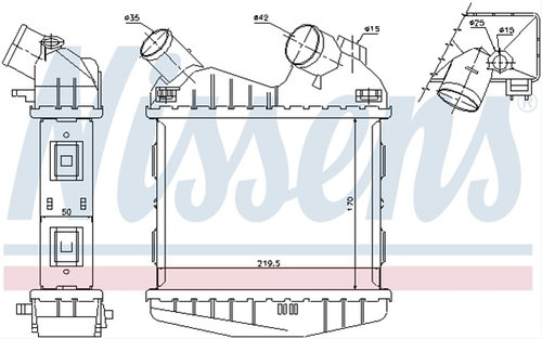 Intercooler, Compresor Nissens Smart 96499