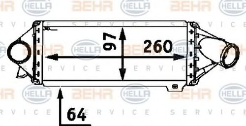 Intercooler, compresor OPEL ASTRA F Hatchback (53, 54, 58, 59) (1991 - 1998) HELLA 8ML 376 723-061 p...