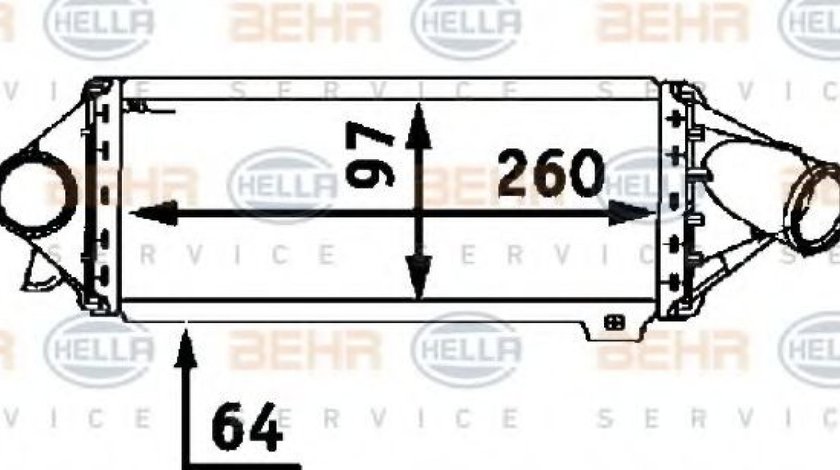 Intercooler, compresor OPEL ASTRA F Hatchback (53, 54, 58, 59) (1991 - 1998) HELLA 8ML 376 723-061 piesa NOUA