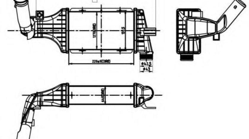 Intercooler, compresor OPEL ASTRA G Combi (F35) (1998 - 2009) NRF 30427 piesa NOUA