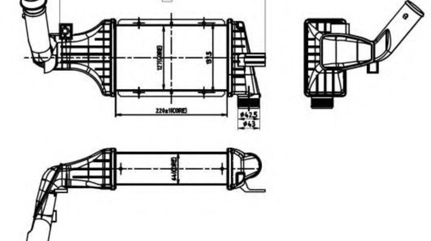 Intercooler, compresor OPEL ASTRA G Limuzina (F69) (1998 - 2009) NRF 30428 piesa NOUA