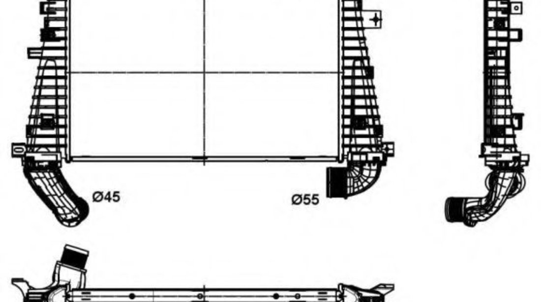 Intercooler, compresor OPEL ASTRA H Combi (L35) (2004 - 2016) NRF 30300 piesa NOUA