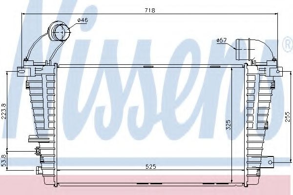 Intercooler, compresor OPEL ASTRA H (L48) (2004 - 2016) NISSENS 96590 piesa NOUA