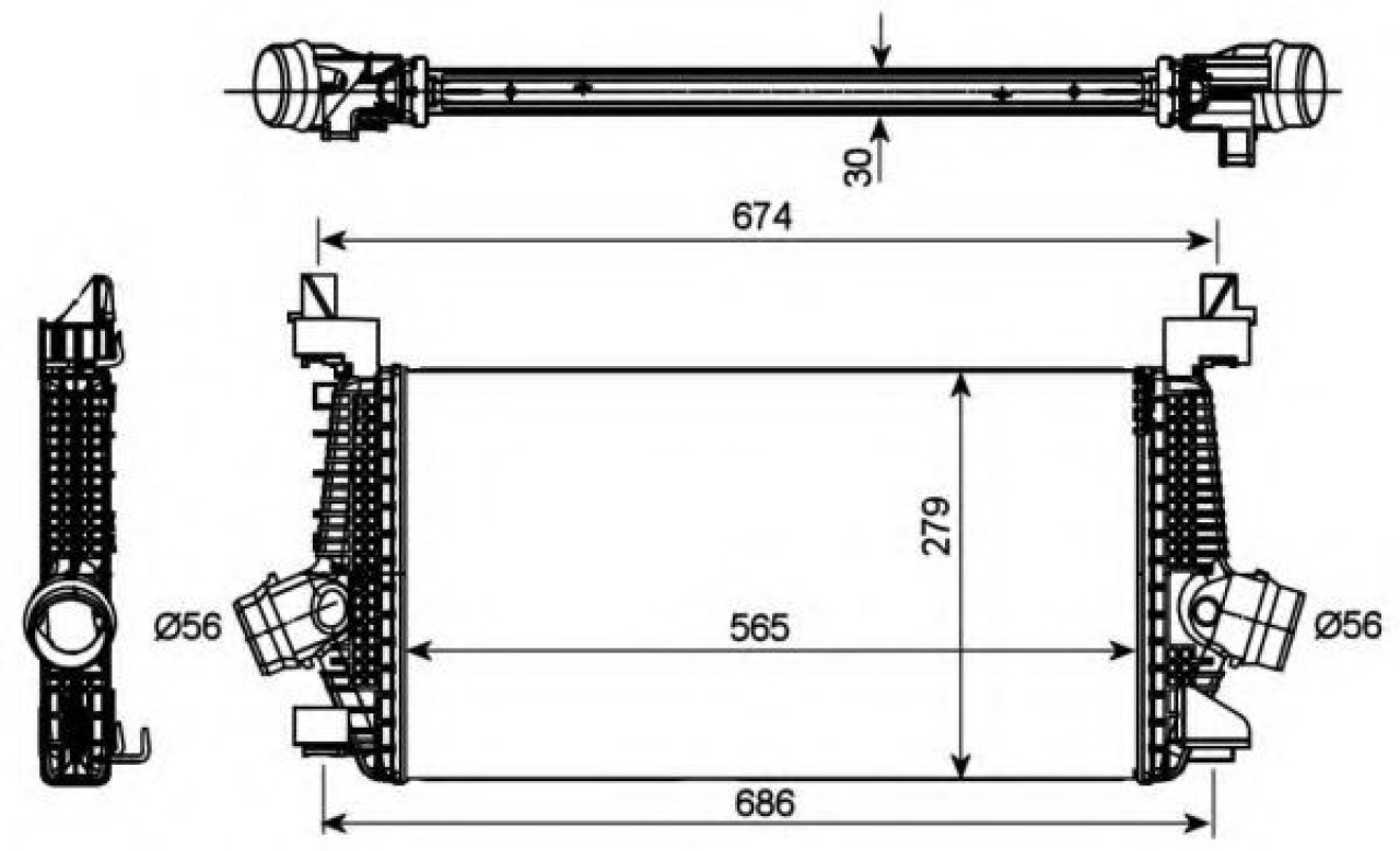 Intercooler, compresor OPEL ASTRA J GTC (2011 - 2016) NRF 30269 piesa NOUA