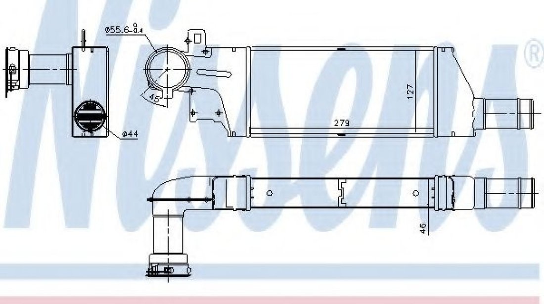 Intercooler, compresor OPEL CORSA C (F08, F68) (2000 - 2009) NISSENS 96656 piesa NOUA