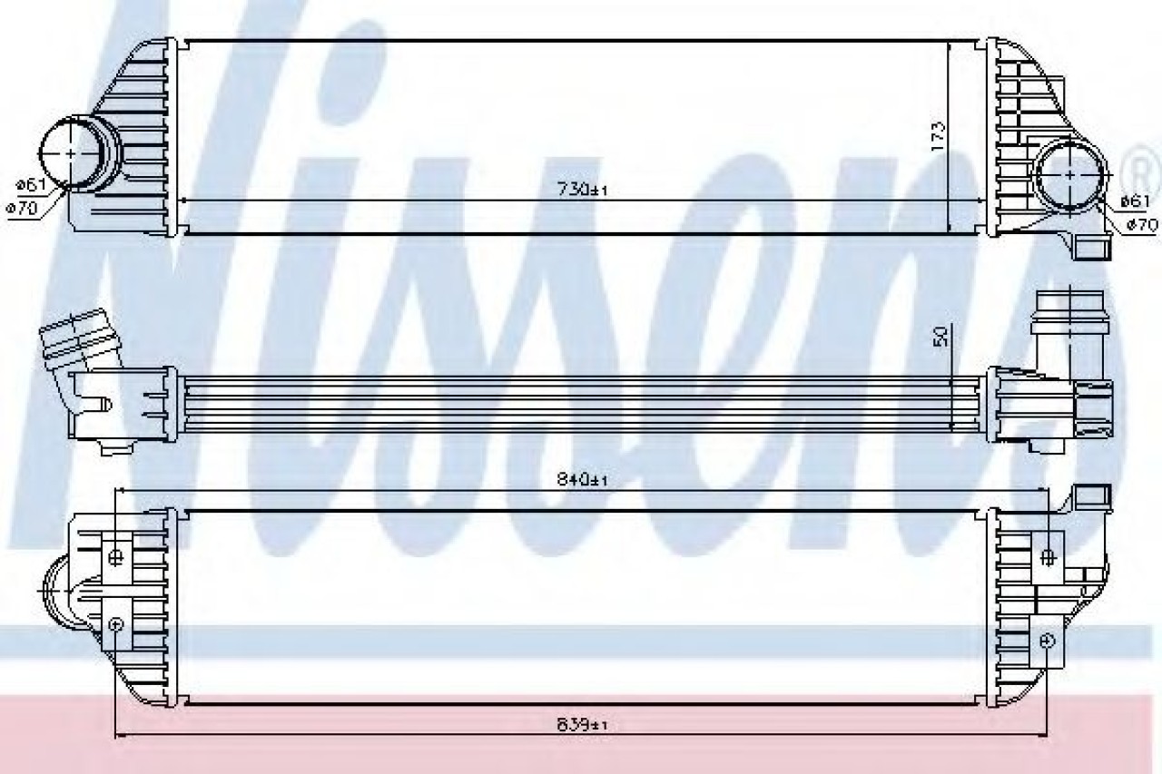 Intercooler, compresor OPEL MOVANO B bus (2010 - 2016) NISSENS 96501 piesa NOUA