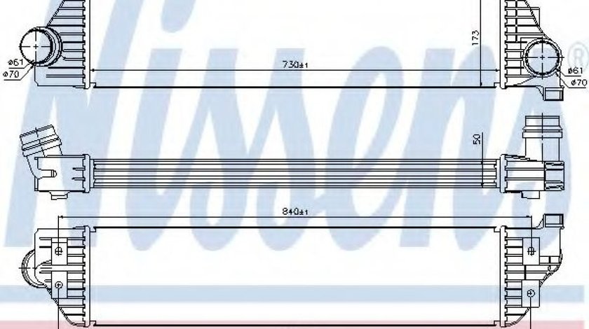 Intercooler, compresor OPEL MOVANO B platou / sasiu (2010 - 2016) NISSENS 96501 piesa NOUA