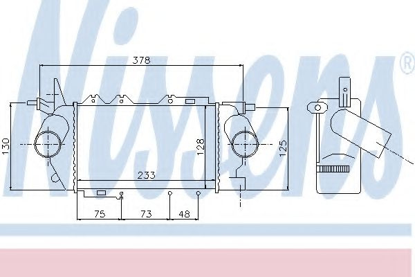 Intercooler, compresor OPEL VECTRA B (36) (1995 - 2002) NISSENS 96772 piesa NOUA