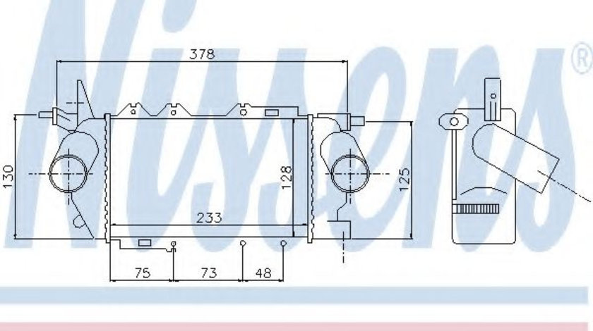 Intercooler, compresor OPEL VECTRA B (36) (1995 - 2002) NISSENS 96772 piesa NOUA