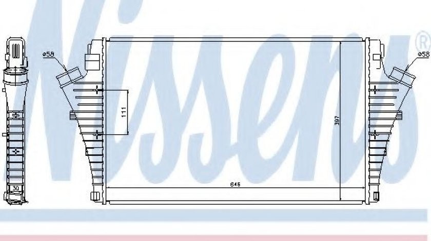 Intercooler, compresor OPEL VECTRA C (2002 - 2016) NISSENS 96684 piesa NOUA