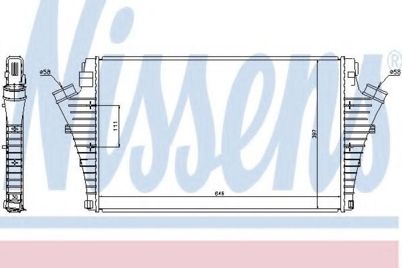 Intercooler, compresor OPEL VECTRA C Combi (2003 - 2016) NISSENS 96684 piesa NOUA