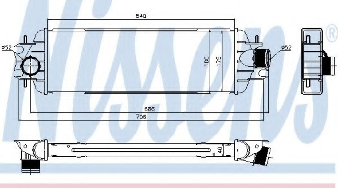 Intercooler, compresor OPEL VIVARO caroserie (F7) (2001 - 2014) NISSENS 96775 piesa NOUA