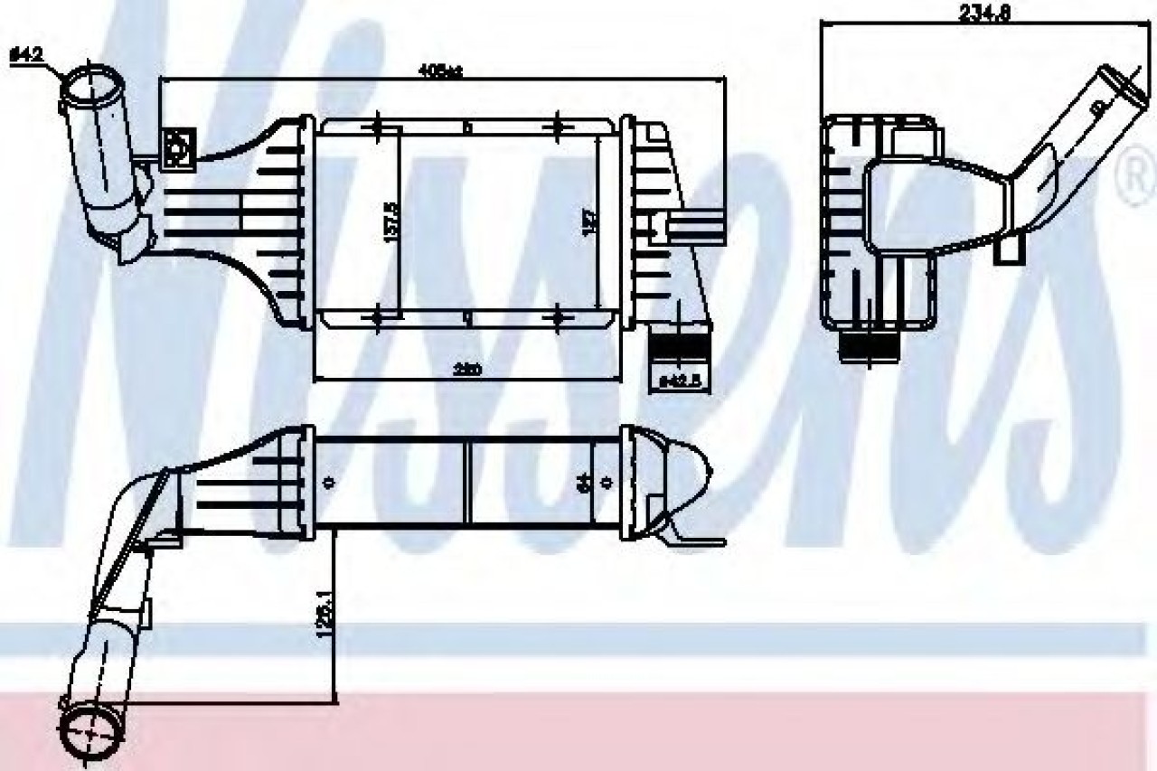 Intercooler, compresor OPEL ZAFIRA A (F75) (1999 - 2005) NISSENS 96788 piesa NOUA