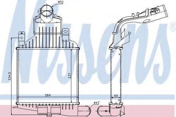 Intercooler, compresor OPEL ZAFIRA B (A05) (2005 - 2016) NISSENS 96591 piesa NOUA