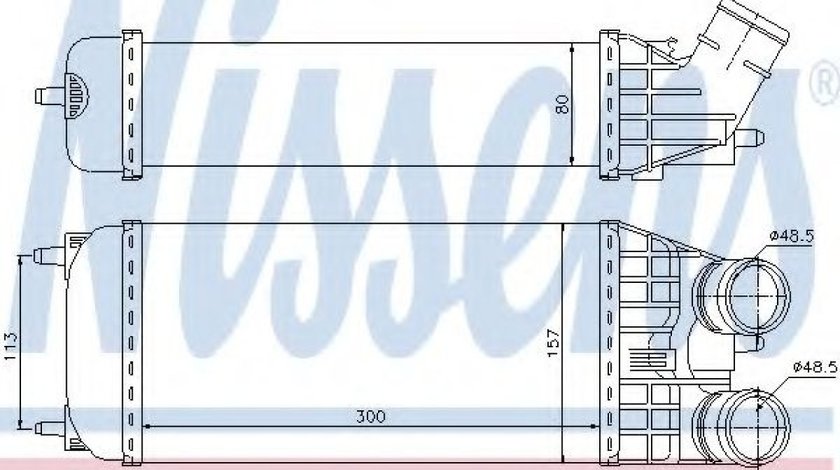 Intercooler, compresor PEUGEOT 2008 (2013 - 2016) NISSENS 96594 piesa NOUA