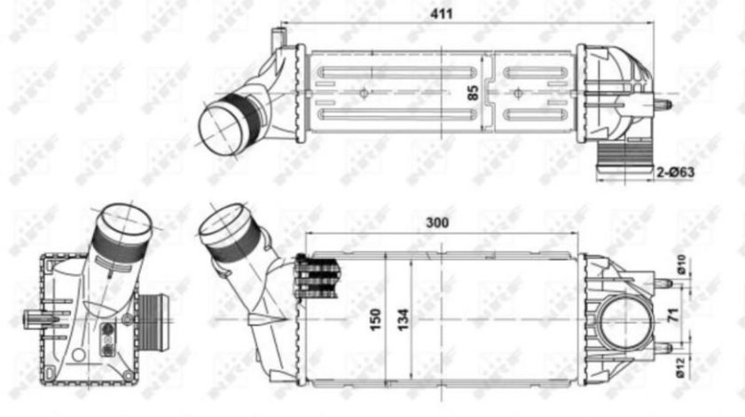 Intercooler, compresor Peugeot 307 (3A/C) 2000-2016 #2 0384G4