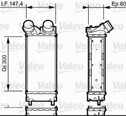 Intercooler, compresor PEUGEOT 308 SW (2007 - 2016) VALEO 818837 piesa NOUA