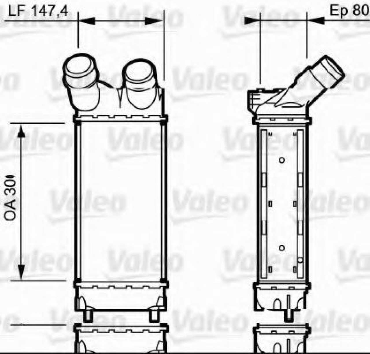 Intercooler, compresor PEUGEOT PARTNER (2008 - 2016) VALEO 818866 piesa NOUA