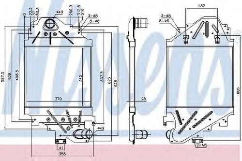 Intercooler, compresor RENAULT CLIO II (BB0/1/2, CB0/1/2) (1998 - 2005) NISSENS 96791 piesa NOUA