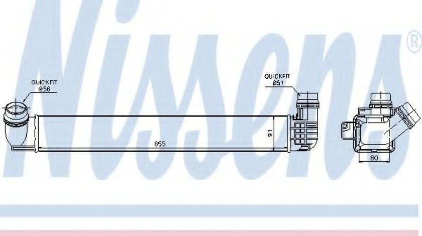 Intercooler, compresor RENAULT GRAND SCENIC III (JZ0/1) (2009 - 2016) NISSENS 96545 piesa NOUA
