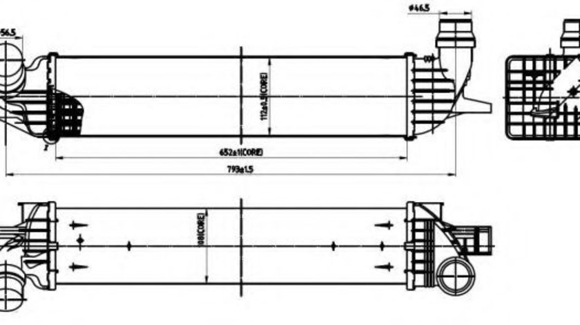 Intercooler, compresor RENAULT LAGUNA III (BT0/1) (2007 - 2016) NRF 30312 piesa NOUA