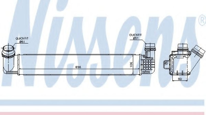 Intercooler, compresor RENAULT MEGANE III Cupe (DZ0/1) (2008 - 2016) NISSENS 96546 piesa NOUA