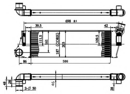 Intercooler, compresor RENAULT SCENIC II (JM0/1) (2003 - 2009) NRF 30899 piesa NOUA