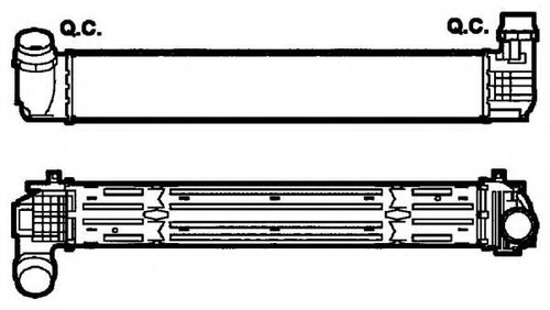 Intercooler, compresor RENAULT SCENIC III (JZ0/1) (2009 - 2016) NRF 30287 piesa NOUA
