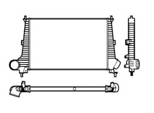Intercooler, compresor SAAB 9-5 (YS3E) (1997 - 2009) NRF 30845 piesa NOUA