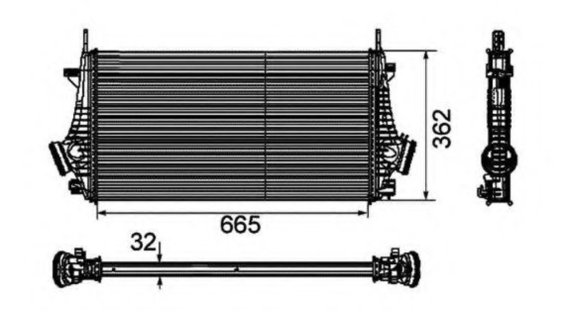 Intercooler, compresor SAAB 9-5 (YS3G) (2010 - 2012) NRF 30796 piesa NOUA