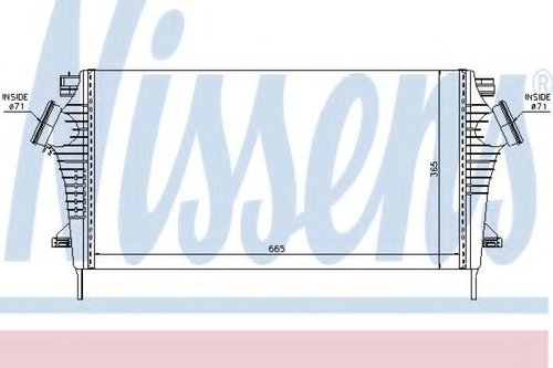 Intercooler, compresor SAAB 9-5 (YS3G) (2010 - 2012) NISSENS 96554 piesa NOUA