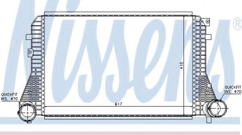 Intercooler, compresor SEAT ALTEA (5P1) (2004 - 2016) NISSENS 96715 piesa NOUA