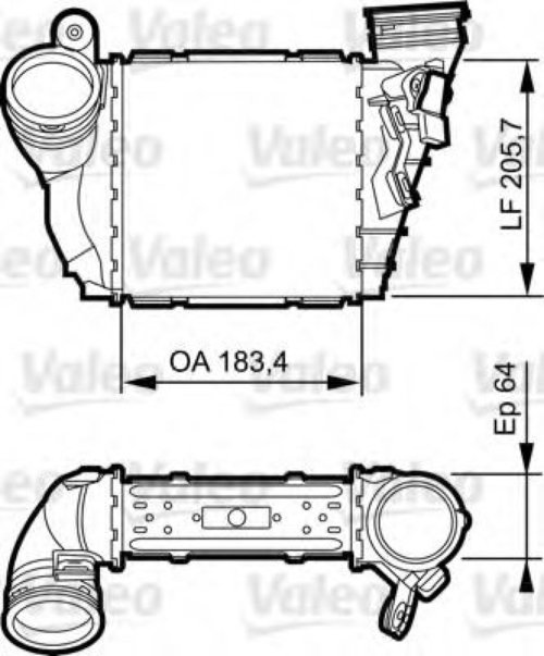 Intercooler, compresor SEAT LEON (1M1) (1999 - 2006) VALEO 817557 piesa NOUA